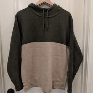 Patagonia Olive and Beige Turtleneck Sweater